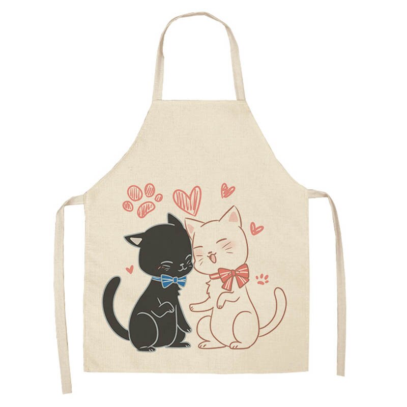 1Pcs Cotton and linen creative European and American cartoon cute cat apron - V.I.P Digital Presence