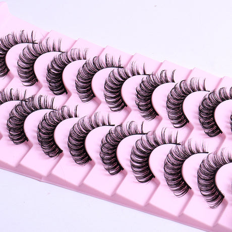 New DD Russian Large Roll Grafting Free False Eyelashes 10 Pairs Of Multi-Layer Thick Cross Mink Like Eyelashes - V.I.P Digital Presence
