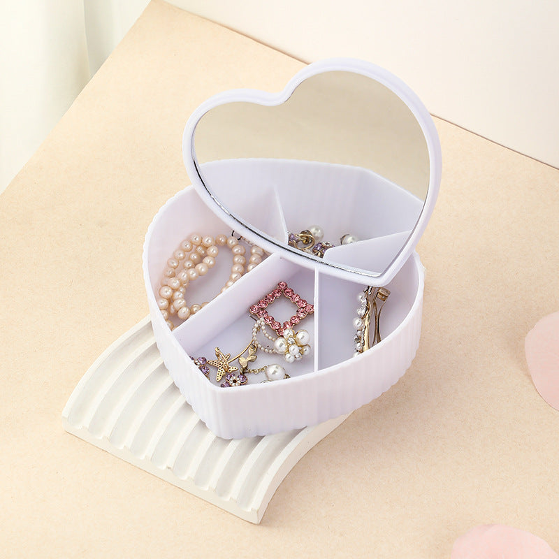 High-end luxury desktop large capacity compartment jewelry storage box with mirror - V.I.P Digital Presence