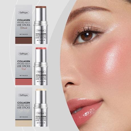 Collagen Makeup Stick Moisturizes Natural Multicolor Blush Stick - V.I.P Digital Presence