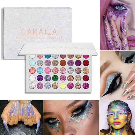CAKAILA  40 Colors Eye Shadow Gold Powder Glitter Curry Cream Diamond Glitter Eyeshadow Palette - V.I.P Digital Presence