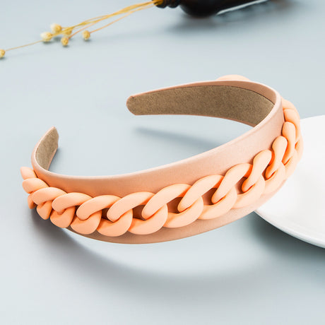 Headband New Fashion Personality Pastoral Style Female Wide-Brimmed Color Chain Decoration Macaron Color Headband - V.I.P Digital Presence