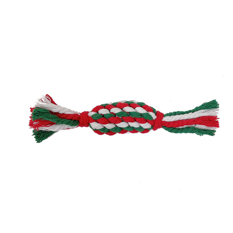 Christmas pet toy gift set dog teeth grinding bite resistant cotton rope hand woven - V.I.P Digital Presence