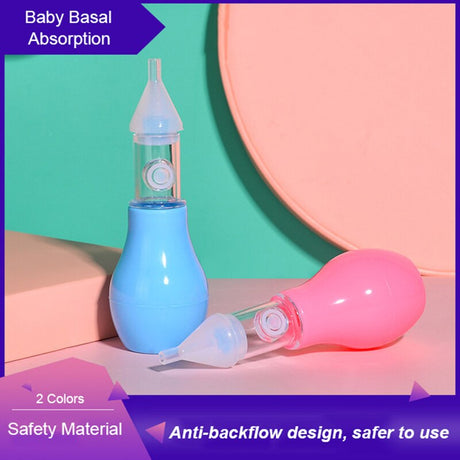 Infant silicone nasal aspirator pump type neonatal cold nasal mucus cleaner antibackflow baby nasal aspirator safe and non-toxic - V.I.P Digital Presence