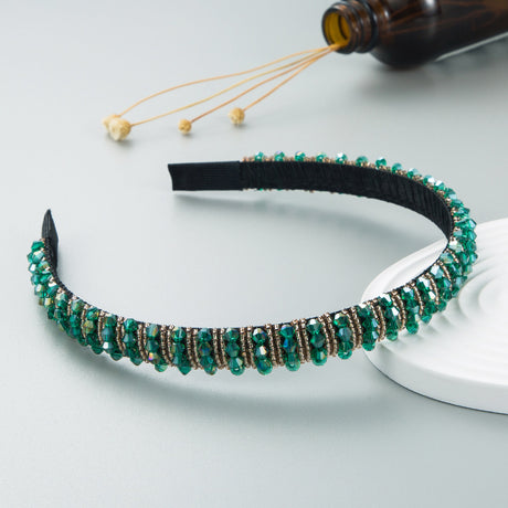 Hair Hoop Hand-woven Beaded Headband Female Baroque Sponge Hair Bundle Korean Face Wash Hair Accessories - V.I.P Digital Presence