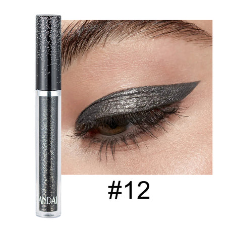 HANDAIYAN 12 Color Single Diamond Liquid Eye Shadow Psychedelic Pearly Shiny Eye Shadow Lying Silkworm Tear Makeup Eye Shadow Liquid - V.I.P Digital Presence