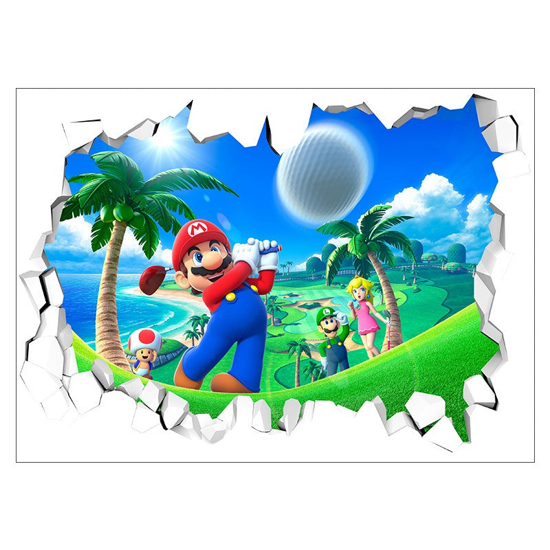 Mario Stickers Super Mario Stickers Children's Room Cartoon Self Adhesive Waterproof Wall Stickers - V.I.P Digital Presence