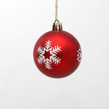 Christmas Decorations Christmas Tree Decoration 6cm Snowflake Painted Christmas Ball - V.I.P Digital Presence