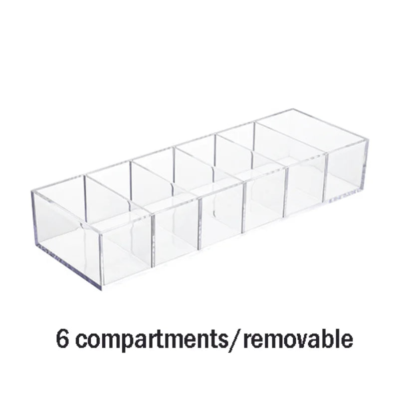 Household Transparent Divided Cosmetic Storage Box Sorting and Detachable Plastic Desktop Storage Box - V.I.P Digital Presence