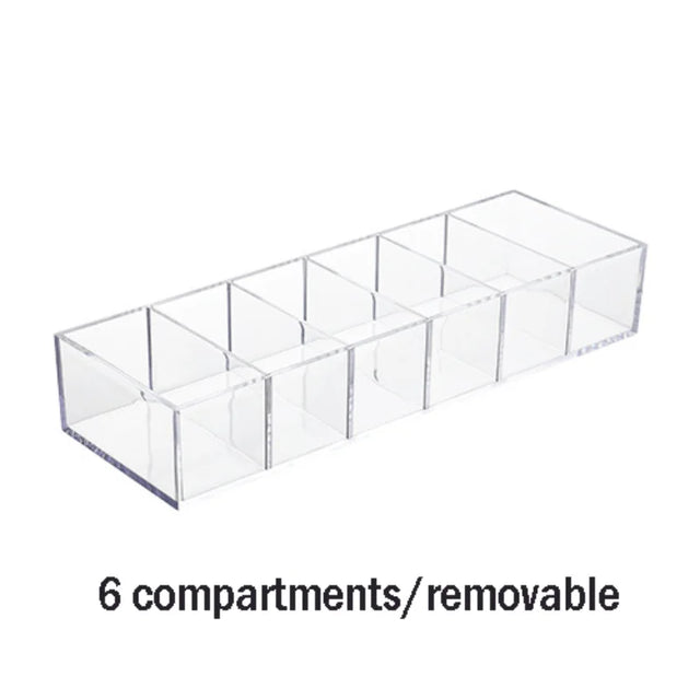 Household Transparent Divided Cosmetic Storage Box Sorting and Detachable Plastic Desktop Storage Box - V.I.P Digital Presence
