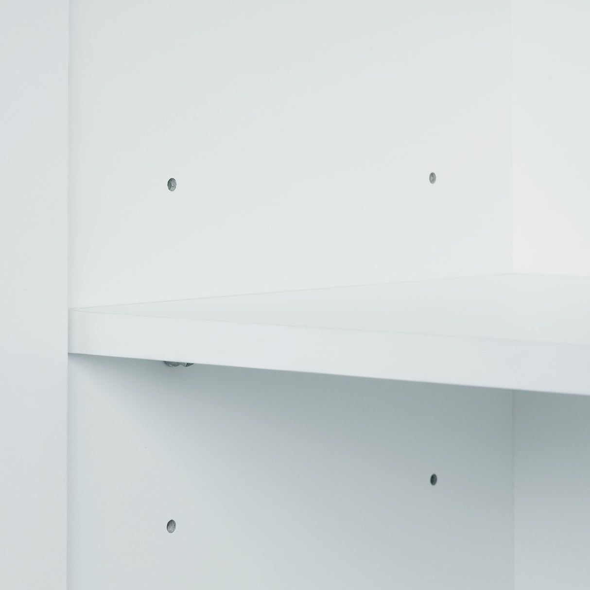 Bathroom storage cabinet, 4-door independent cabinet, adjustable shelf, open multi-layer shelf, white - V.I.P Digital Presence