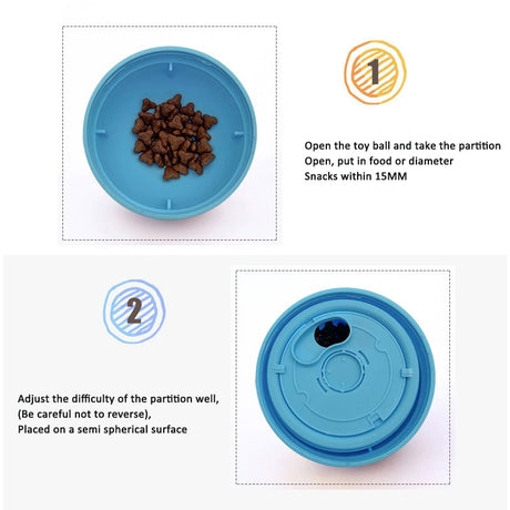 Pet Feeder Wobble Bowl Dog Food Dispensing Ball Chew-Resistant Intelligent Training Toy Cat and Dog Play Ball - V.I.P Digital Presence