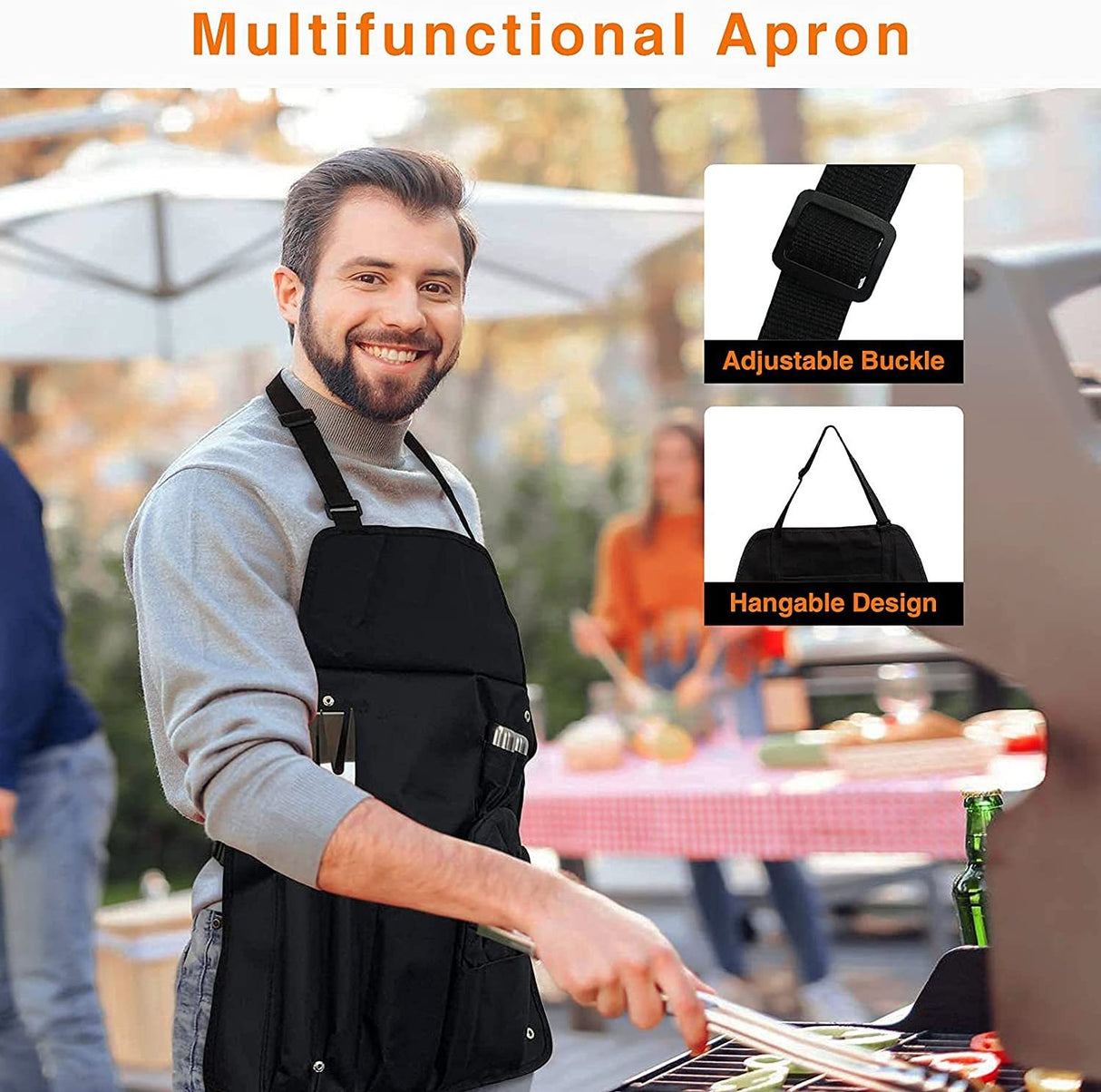 Apron Bakeware Juego de 39 utensilios para barbacoa y parrilla Utensilios para hornear