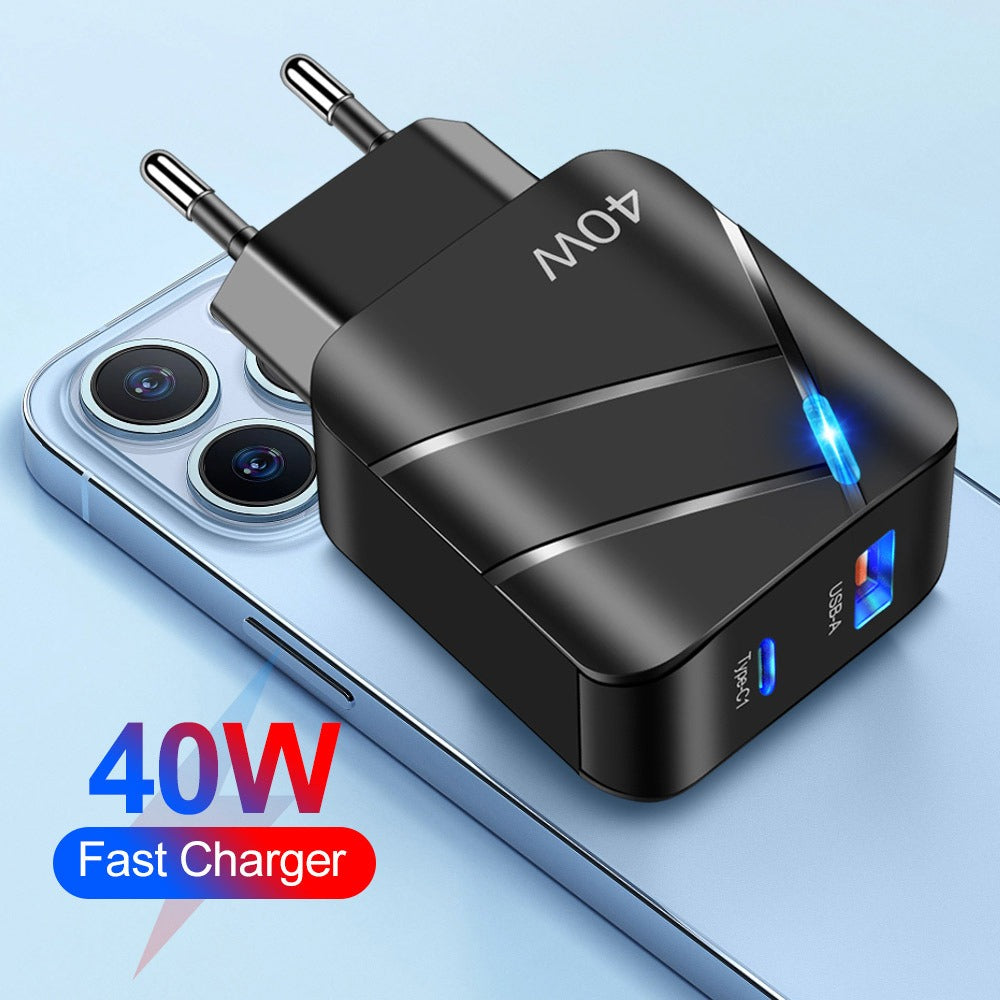 40W PD+QC3.0 mobile phone charger charging head travel charger - V.I.P Digital Presence