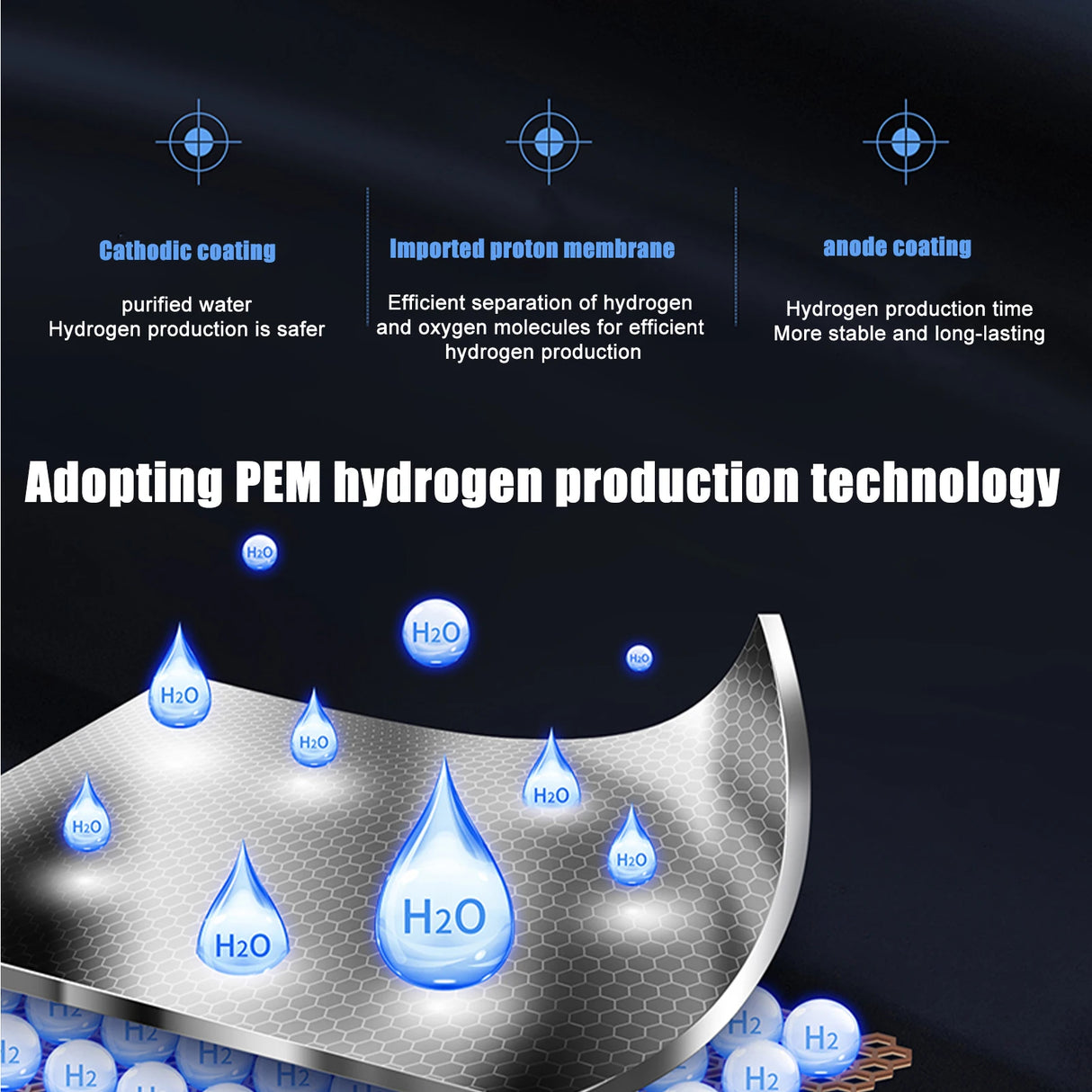 H60  6000PPB  Intelligent Hydrogen Rich Water Cup Portable Water Electrolysis Hydrogen Cup Leak-Proof Mug Healthy Drinking Cup - V.I.P Digital Presence