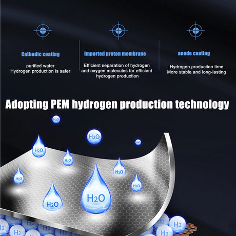 H60  6000PPB  Intelligent Hydrogen Rich Water Cup Portable Water Electrolysis Hydrogen Cup Leak-Proof Mug Healthy Drinking Cup - V.I.P Digital Presence