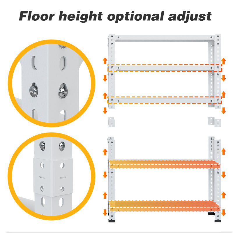 Household storage rack, adjustable display rack, carbon steel storage rack 100cm * 40cm * 180cm, five layers (white) - V.I.P Digital Presence