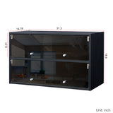 Black Glass Door Shoe Box Shoe Storage Cabinet With RGB Led Light - V.I.P Digital Presence