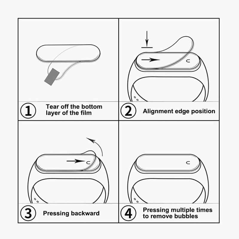 Cristal protector 3D para Xiaomi Mi Band 4 y 5, película de cristal para Mi Band 5, correa de reloj inteligente 4 y 5, película protectora de pantalla suave para Mi Band 4 