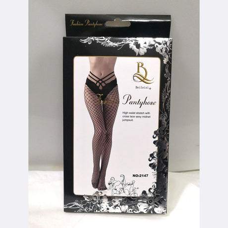 Sexy mid size mesh panties mesh socks V-waist lace sexy fishing net hollow mesh socks - V.I.P Digital Presence