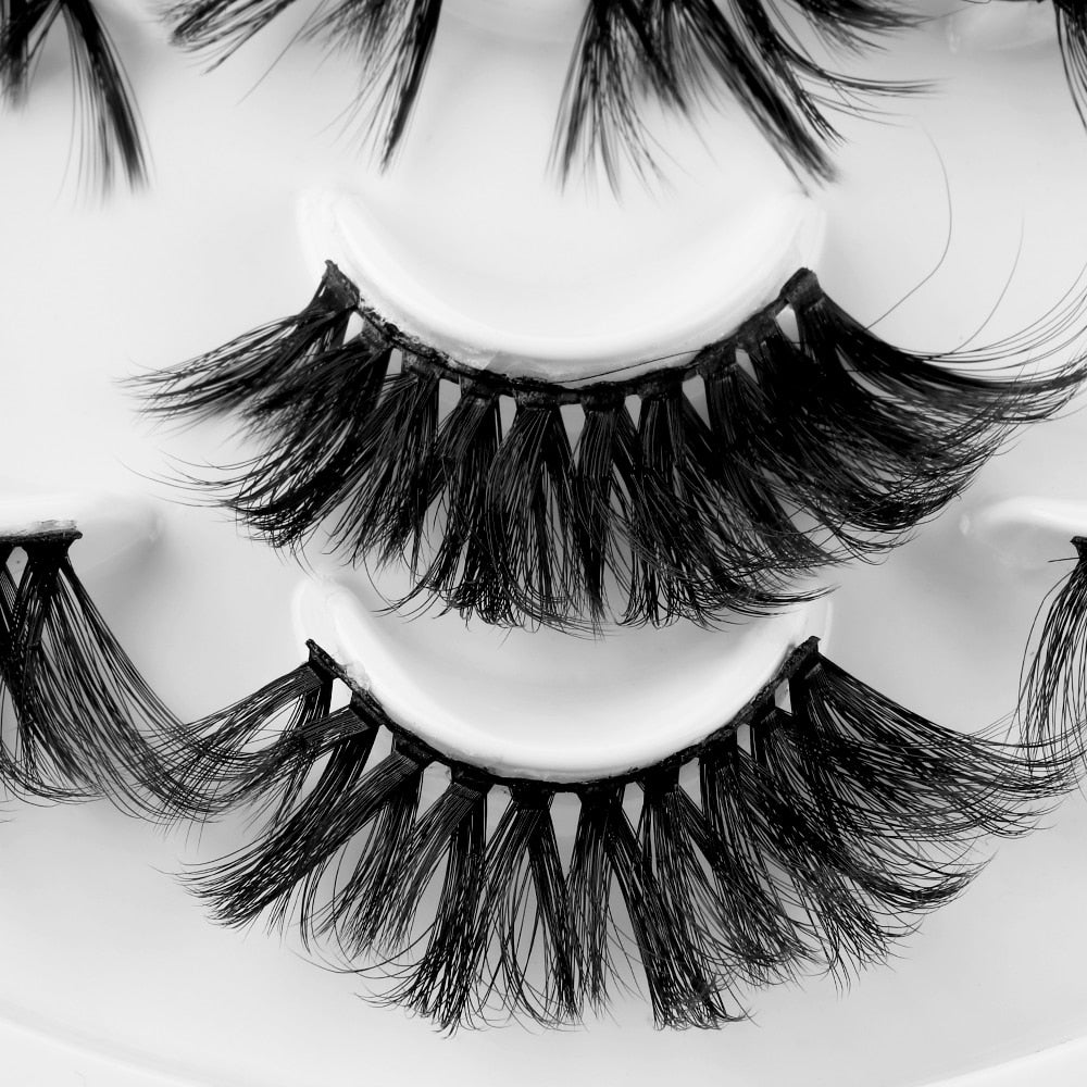 7 Pairs 3D Mink Hair False Eyelashes 25mm Lashes Thick Long Wispy Fluffy Handmade False Eyelashes - V.I.P Digital Presence