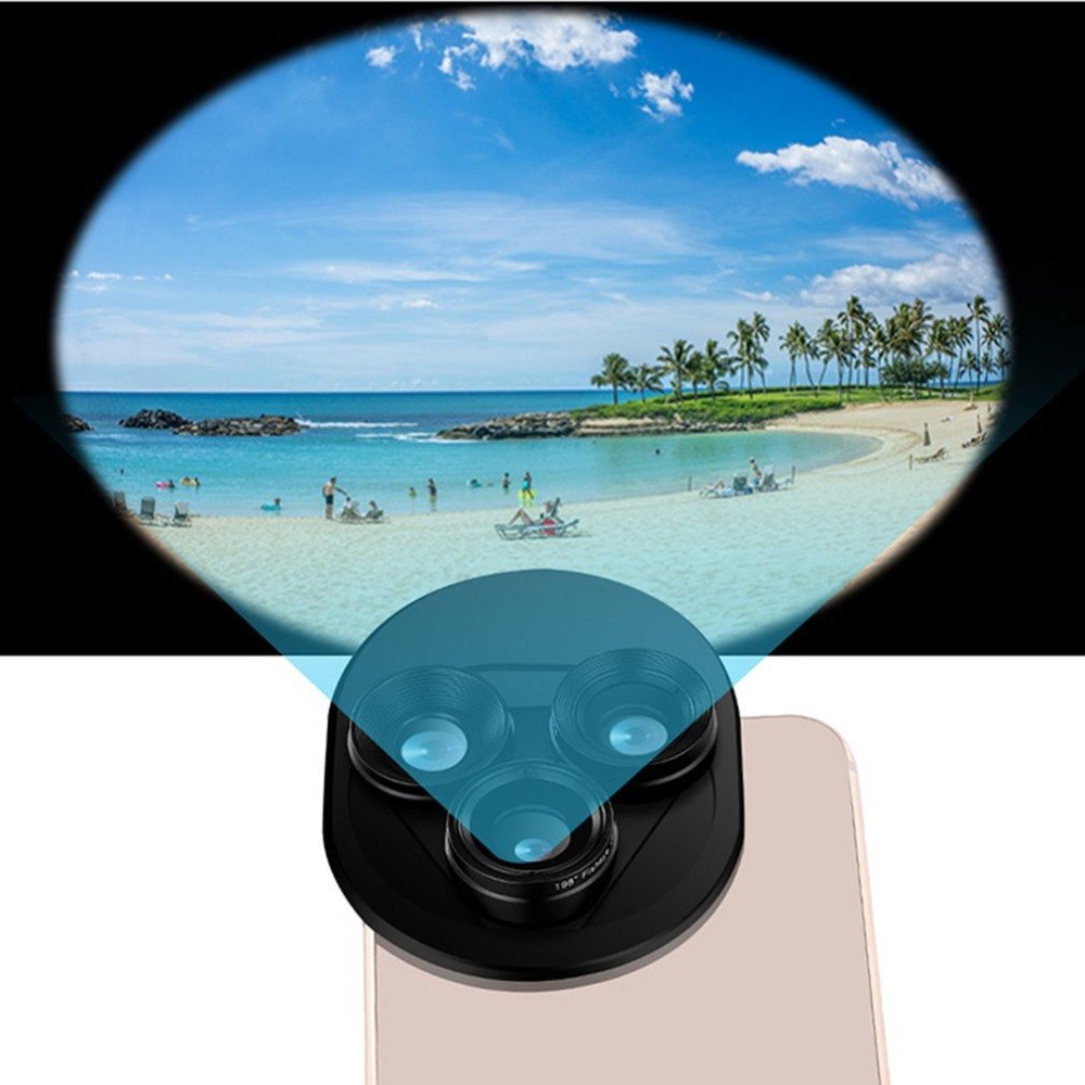 3 In 1 Mobile Phone Lens Set Professional Integral Turntable External Use Wide Angle + Fish Eye + Macro Camera Lens Set - V.I.P Digital Presence