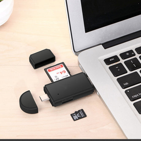 Type C & micro USB & USB 3 In 1 OTG Card Reader  High-speed USB2.0 Universal OTG TF/SD for Android Computer Extension Headers - V.I.P Digital Presence