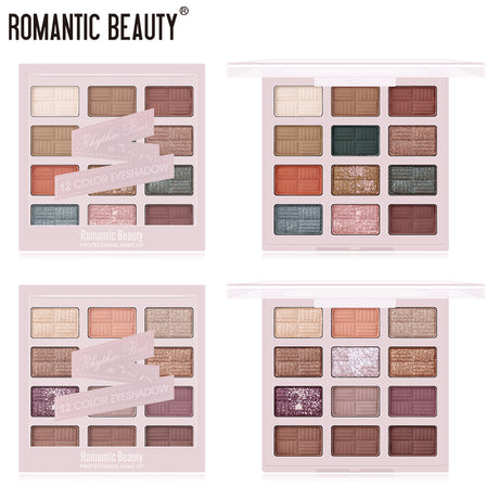 Romantic Beauty 12 Color Eye Shadow Multi Color Eye Brightening Lasting Modification Waterproof Pearl Eye Shadow Plate - V.I.P Digital Presence