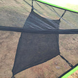 Hamaca triangular aérea multijugador, plegable, portátil, de malla, para árbol, para ocio 