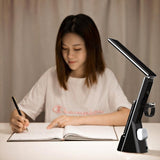 Lámpara de mesa multifunción con reloj, práctico cargador rápido tres en uno para teléfono móvil, reloj, auriculares y carga inalámbrica. 