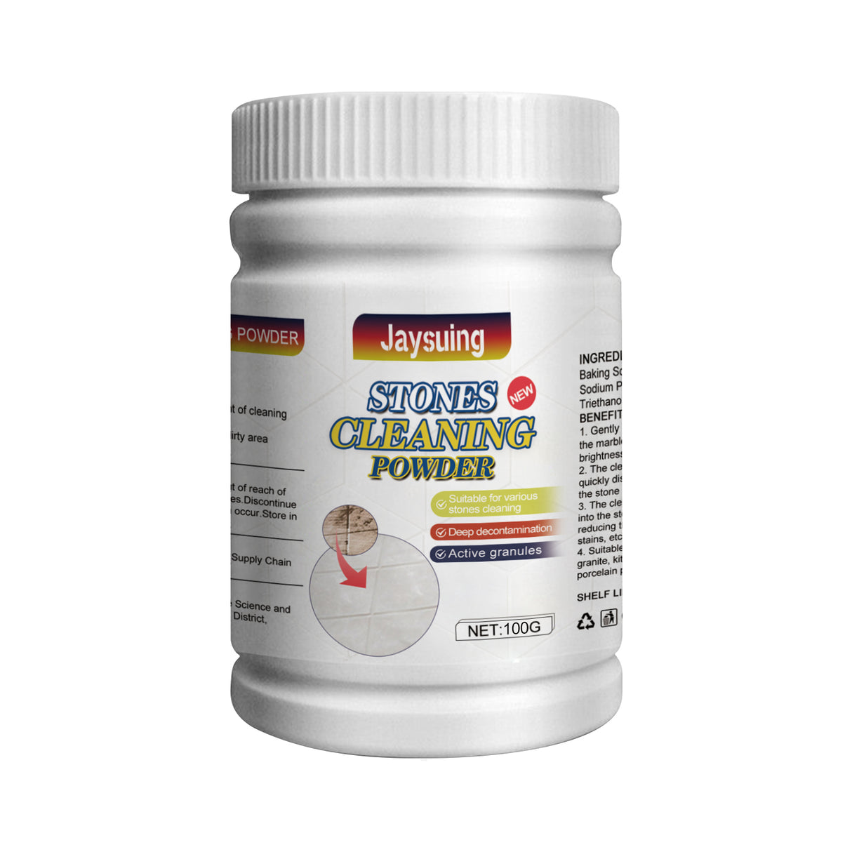 Stone Cleaning Powder, Household Kitchen Countertop Marble Tile Stain Cleaning Decontaminating Polishing Powder - V.I.P Digital Presence