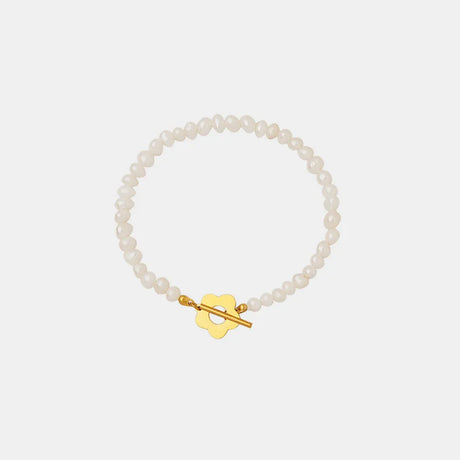 Titanium Steel Pearl Flower Bracelet - V.I.P Digital Presence