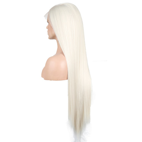 13*2. 60# Chemical Fiber Front Lace Wig Headgear Long Straight Hair Natural Hairline Wig - V.I.P Digital Presence