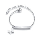 Stainless steel personalized engraved three color curved bracelet simple and personalized women's bracelet - V.I.P Digital Presence