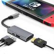 USB HUB docking station three in one C interface USB splitter Switch game console base HUB docking station - V.I.P Digital Presence
