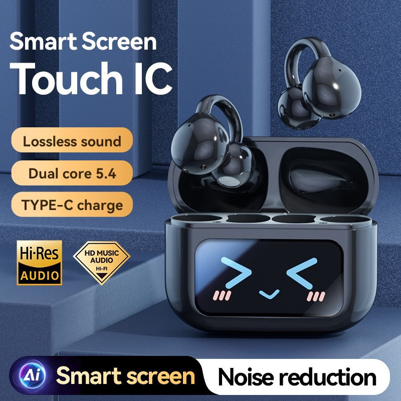 Open Ear Clip Wireless Earbuds BT 5.4 Sports Earphones Built-in Mic Fitness Headphones Waterproof Headset for Workout/Running - V.I.P Digital Presence