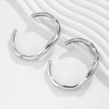 Ins style folding circular versatile bracelet, wide surface smooth irregular alloy bracelet - V.I.P Digital Presence