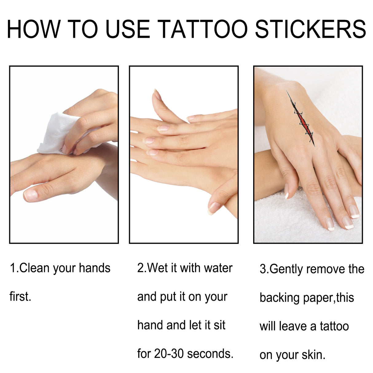 Halloween Tattoo Stickers, Halloween Horror Party Party Makeup Decorative Mouth Tattoo Stickers - V.I.P Digital Presence