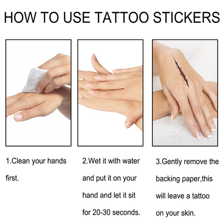 Halloween Tattoo Stickers, Halloween Horror Party Party Makeup Decorative Mouth Tattoo Stickers - V.I.P Digital Presence