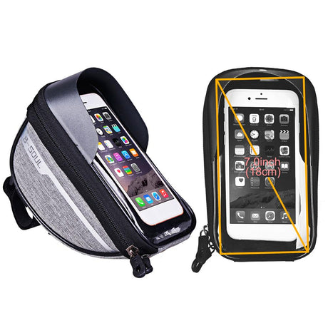 Cycling Bicycle Bike Head Tube Handlebar Cell Mobile Phone Bag Case Holder Case Pannier Waterproof Touchscreen Polyester Bike ba - V.I.P Digital Presence