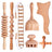 Beech wood therapy scraping cup, meridian dredging roller, tendon rolling stick, scraping board, head massager, massage set - V.I.P Digital Presence
