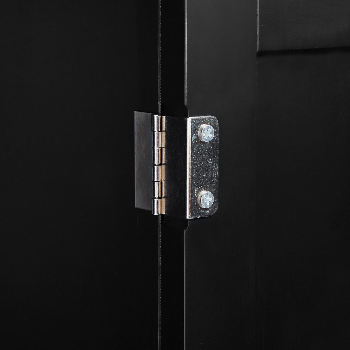 Tall Storage Cabinet with Two Drawers for Bathroom/Office, Black - V.I.P Digital Presence