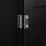 Tall Storage Cabinet with Two Drawers for Bathroom/Office, Black - V.I.P Digital Presence