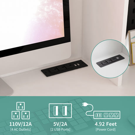 Corner gaming computer desk with socket, drawers, bookshelf and writing desk, modern L-shaped learning desk with storage space - V.I.P Digital Presence