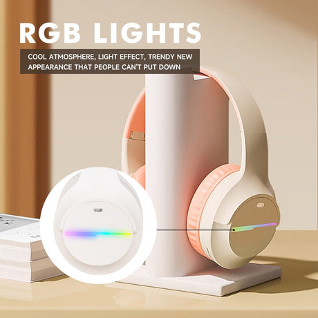 Head mounted wireless Bluetooth earphones with heavy bass M9 luminous sports game - V.I.P Digital Presence
