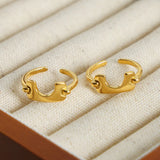 18K Gold-Plated Irregular Open Ring - V.I.P Digital Presence