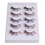 Color false eyelashes 5D multi-layer thick cross mink eyelashes 5 pairs of eyelashes - V.I.P Digital Presence