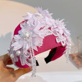 Fashionable handmade embroidery three-dimensional simulation crystal flower hair hoop - V.I.P Digital Presence