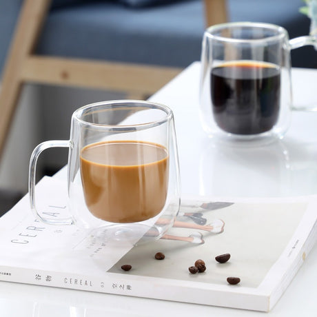 Creative Double Layer Mug with Double Layer Glass Cup and High Borosilicate Glass - V.I.P Digital Presence