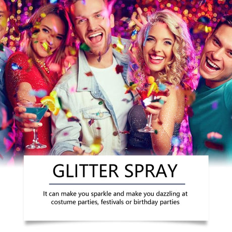Stage Makeup Glitter Spray, Dance Party Festive Atmosphere Carnival Hair Body Highlight Glitter Spray - V.I.P Digital Presence